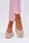 Ozdobené Baleríny Na Plochém Podpatku Béžové Nilarisela 40
