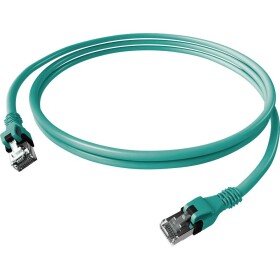 Easylan CPP1OTATAT0050 RJ45 síťové kabely, propojovací kabely CAT 6A S/FTP 5.00 m tyrkysová dvoužilový stíněný, bez halogenů, samozhášecí 1 ks