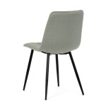 Židle jídelní, zelená látka, čtyřnohá kovová podnož, černý mat