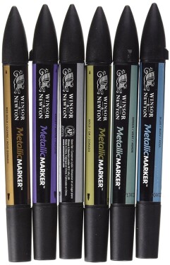 Winsor & Newton Winsor & Newton, 0290023, Promarker, umělecké popisovače z UK, Metallic, 6 ks