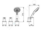 HANSA - Designo Vanová baterie, 3-otvorová instalace, chrom 53259083