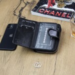 Luxusní dámská kožená peněženka Isidora croco, černá