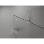 MEXEN/S - Lunar-F sprchový kout skládací dveře levá 90 x 70, transparent, nikl kartáčovaný 836-090-070-97-00-L
