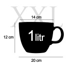 CO TAKHLE DÁT SI KAFE? - MEGA XXL keramický hrnek 1000 ml