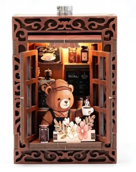 2KIDS TOYS 3D dřevěná skládačka Magnet Medvídkova kavárna