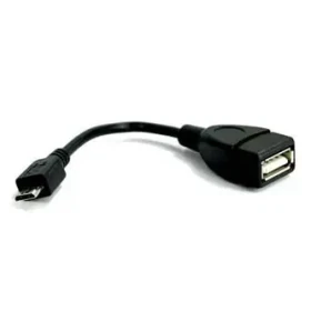 OTG redukce microUSB - USB-A černá / Redukce USB / microUSB samec - USB-A samice / 0,15 m / USB 2.0