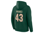 Fanatics Mikina Quinn Hughes #43 Minnesota Wild NHL Authentic Stack Name & Number Velikost: 3XL