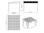 Sojag Portland nástěnná pergola 10x12 288x367x240 cm antracit