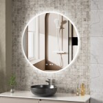 Erga Deam, kulaté LED zrcadlo 100cm, 3 barvy světla, přední osvětlení, vyhřívací podložka proti zapaření, ERG-V01-Deam-1010-CL ERG-V01-DEAM-1010-CL