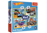 Mamido Puzzle Hot Wheels 4v1 Vozidla Trefl 34627