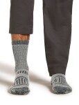 Pánské merino turistické ponožky ICEBREAKER Mens Hike+ Mountaineer Mid Calf, Jet Heather/Black velikost: 39-41,5 (S)