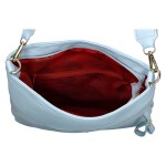 Moderní dámská koženková crossbody kabelka LB Ettela, světle modrá
