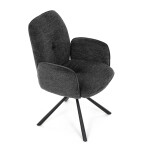 Jídelní židle, černá, hladká látka, DCH-D1330 BK2