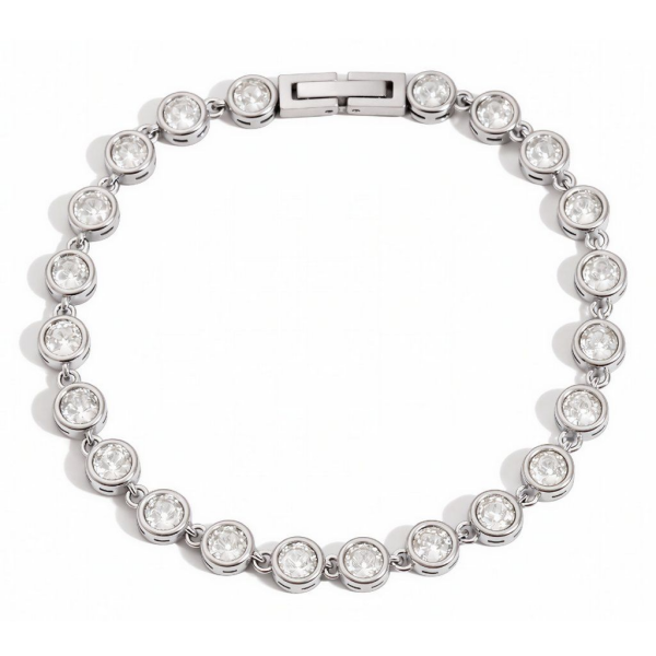 ELENYS Crystal Dot – náramek z prémiové oceli Délka náramku: 17,5 cm