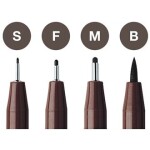 Faber - Castell Popisovač Pitt Artist Pen - sepia (S,F,M,B) 4 ks