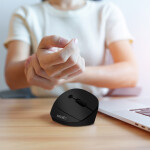 EVOLVEO LadyErgo, tichá vertikální ergonomická myš, 2.4GHz, černá
