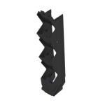Electronics housings, OMNIMATE Housing - series CH20MBlack, Side element, Width: 17,5 mm