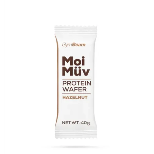 MoiMüv Protein Wafer - GymBeam (lískový ořech, 20 x 40 g) (69694-6-20x40g-hazelnut)