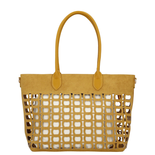 Moderní dámská kabelka na rameno Margita, žlutá