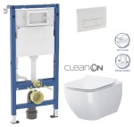 GEBERIT DuofixBasic s bílým tlačítkem DELTA51 + WC CERSANIT VIRGO CLEANON + SEDÁTKO 458.103.00.2 51BI ME1