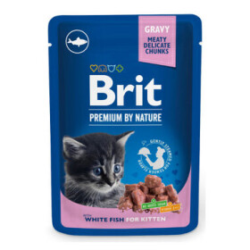 Brit Premium Cat Pouches white fish for Kitten 100