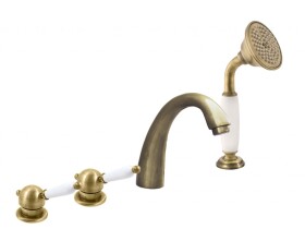 RAV Slezák - LABE - Vanová baterie 4-otvorová, Stará mosaz (Bronz), 1/2" L576.5PSM