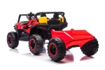 Mamido Elektrické autíčko Buggy UTV 4x4 s vlečkou 24V | 4x200W červené
