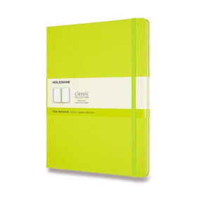 Zápisník Moleskine - tvrdé desky, XL, čistý - limetka
