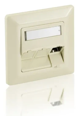 Equip bílá krycí destička pro Keystone / Rámeček / 3 porty / 45° / RAL 9010 (761304)
