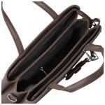 Módní dámská koženková kabelka do ruky Briana, khaki