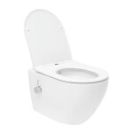 WC s bidetem závěsné SAT Fusion vírové včetně prkénka softclose, zadní odpad SATFUS11BFC SATFUS11BFC