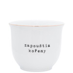 Bella Rose Porcelánový obal na květináč Zapouštím kořeny 10 cm, bílá barva, zlatá barva, porcelán