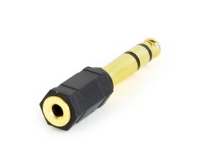 Gembird audio adaptér jack 6.35 mm (M) na jack 3.5 mm (F) / černá (A-6.35M-3.5F)