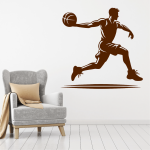 Samolepka Basketbal Barva: oranžová, Velikost: 60 x 59 cm