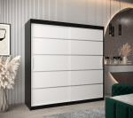 Šatní skříň Abi V1 Barva korpusu: Černá, Rozměry: 120 cm, Dveře: Dub artisan