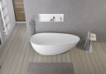 CERANO - Vana z litého mramoru Aura - volně stojící - bílá matná - 180x90x58 CER-VELA1050W