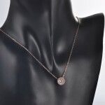 Ocelový náhrdelník se zirkony Virginia Gold - chirurgická ocel, Zlatá 40 cm + 5 cm (prodloužení)