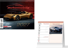 Kalendář 2027 stolní mini Automobily