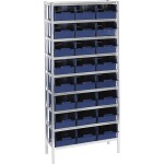 Manuflex RP1344.5021 základní modul regálu oddělení , (š x v x h) 1470 x 2500 x 800 mm, ocel, dřevěná podlaha, vodní mod