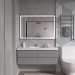 Erga Isabella, LED zrcadlo 120x80cm, 3105 lm, 6500K, přední/zadní osvětlení, ERG-V01-129-1280-00