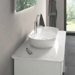 DURAVIT - Luv Umyvadlo na desku, 80x40 cm, bez přepadu, s otvorem pro baterii, WonderGliss, bílá 03808000001