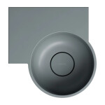 OMNIRES - OVO M+ umyvadlo na desku/závěsné - levé, 33 x 34 cm, ash grey mat; OVO335UWLAG