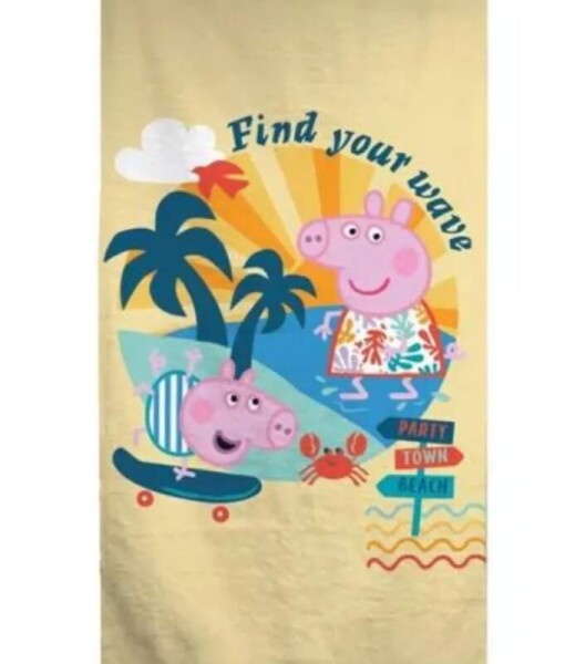 Jerry Fabrics Peppa Pig AYM074567 plážová osuška žlutá 70x140