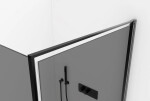 CERANO - Sprchový kout Porte L/P - 8 mm - černá matná, grafitové sklo - 100x80x195 - otočný CER-8050BD7486
