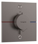 HANSGROHE - ShowerSelect Comfort E Termostatická baterie pod omítku, pro 2 spotřebiče, kartáčovaný černý chrom 15578340