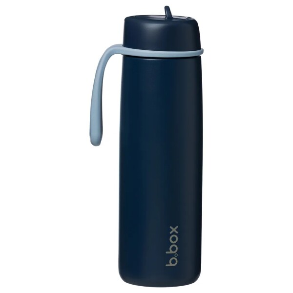 B.box Nerezová termoska na pití s brčkem 690 ml - Midnight