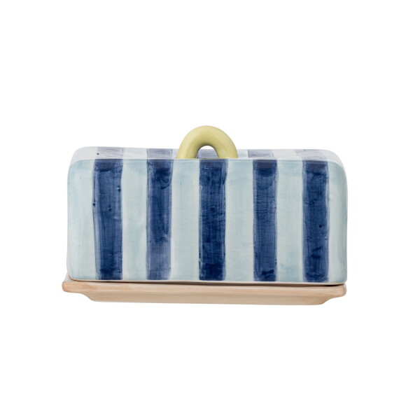 Bloomingville Máslenka Phoenix Multi, modrá barva, keramika