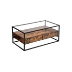 FRONTI Skleněný konferenční stolek v průmyslovém designu
