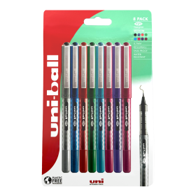 UNI EYE Designer inkoustový roller UB-157D, sada 8 ks, 0,7 mm, mix barev