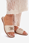 Plné dámské sandály s ozdobným detailem béžové Nenitta 38